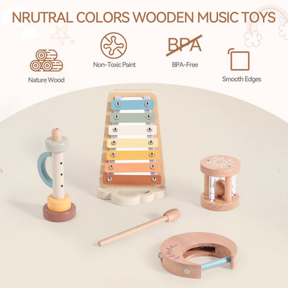 Wooden Music Toy Set - Baby Mango