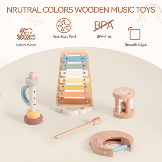 Wooden Music Toy Set - Baby Mango