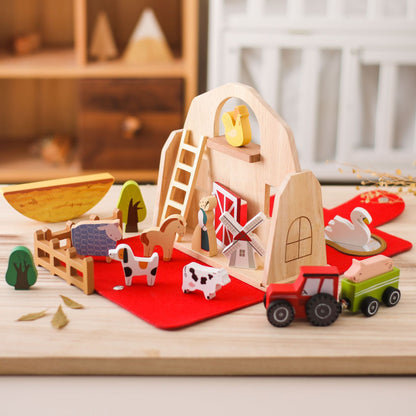 Wooden Farm Playset - Baby Mango