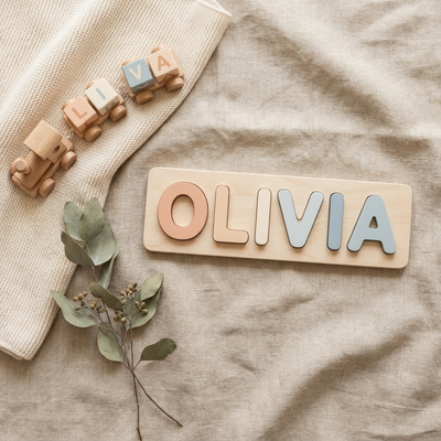 The Keepsake Set: Name Puzzle + Matching Gift
